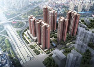 港九湾二期项目位于岳阳市巴陵东路与花园路交汇处