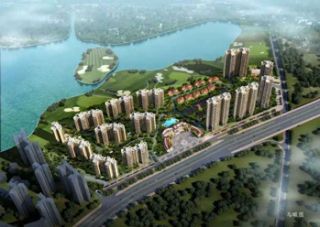 洞庭国际半岛公园项目位于赶山路与湖滨大道交汇处往南800米
