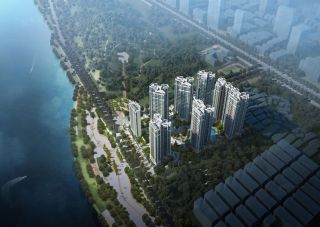 山水华庭项目位于耒阳市西湖南路樟隍岭公园对面