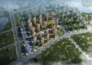 景业山湖湾项目位于荷塘金山新城荷塘大道与金城路交汇处