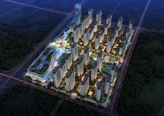 爱琴海中央城项目位于醴陵醴陵大道与梧桐路交汇处（市民中心西南）