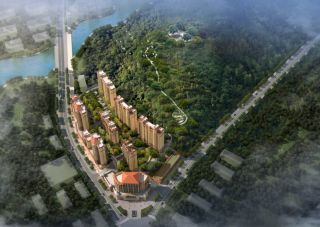 东江御景项目位于资兴市东江大道与322省道交汇处，千佛塔对面