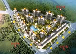 公园悦府项目位于攸州公园旁（中心大道与进站路交汇处）