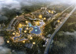 雅居乐合景南麓山居项目位于郴州市苏仙区飞天山镇和平村（郴州大道旁）