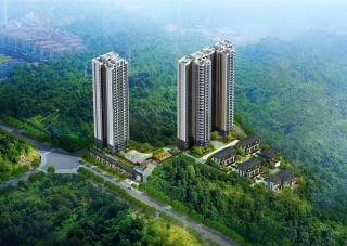 五岭央著项目位于郴州市民权路五岭阁公园旁