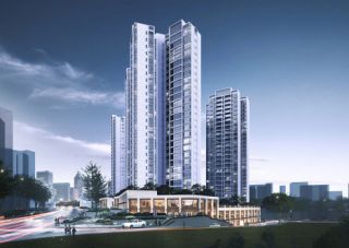 五岭乾源项目位于郴州市骆仙西路与香雪西路交汇处