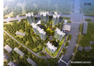 锦绣城二期项目位于桃江县金盆大道与美人窝路交汇处