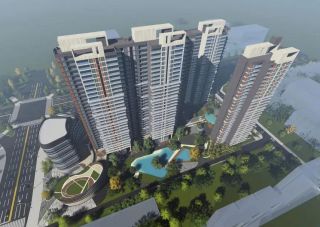 辉达时代广场项目位于益阳南县桂花园路和沿湖南路交汇处