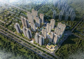 鑫汇正和圆项目位于梨树山路与槐树路交汇处(鸽皇院子正对面)