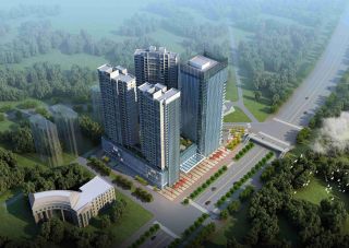 郴州-苏仙区江山天著项目位于郴江路石榴湾公园东门（奥米茄天桥）