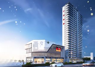 岳阳-汨罗水韵澜庭项目位于汨罗市罗城路与友谊河交汇处东北角