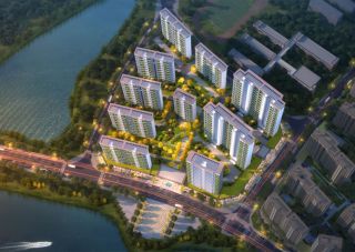 岳阳-岳阳县新天地江山云起项目位于岳阳县荣湾湖小学北侧（青山路与城北路交汇处）