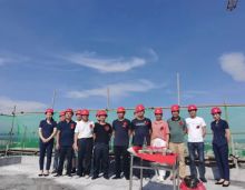 2020年6月22日上午9时08分，伴随着一方混凝土的浇筑到位，在监理及项目部领导的见证下，加洲美域楼盘1栋、3栋、6栋高层完成主体结构的封顶！