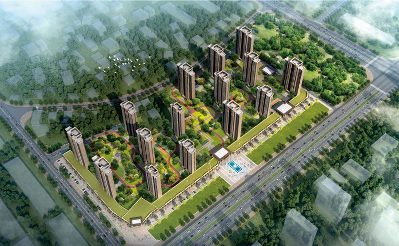 汉寿诚信华府项目位于汉寿县汉寿大道中段人民医院北侧，项目总占地面积约86.7亩，总建筑面积约20万平米，容积率2.8，规划总户数1310户，绿化率35%，