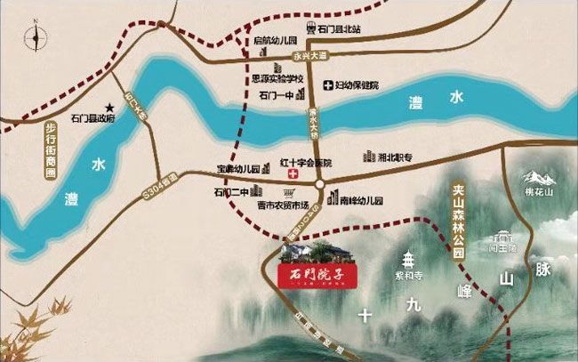 石门县石门院子楼盘怎么样？项目占地面积101044平方米，停车位396个，绿化率36.23%，主卖187-335平米中式院落别墅。