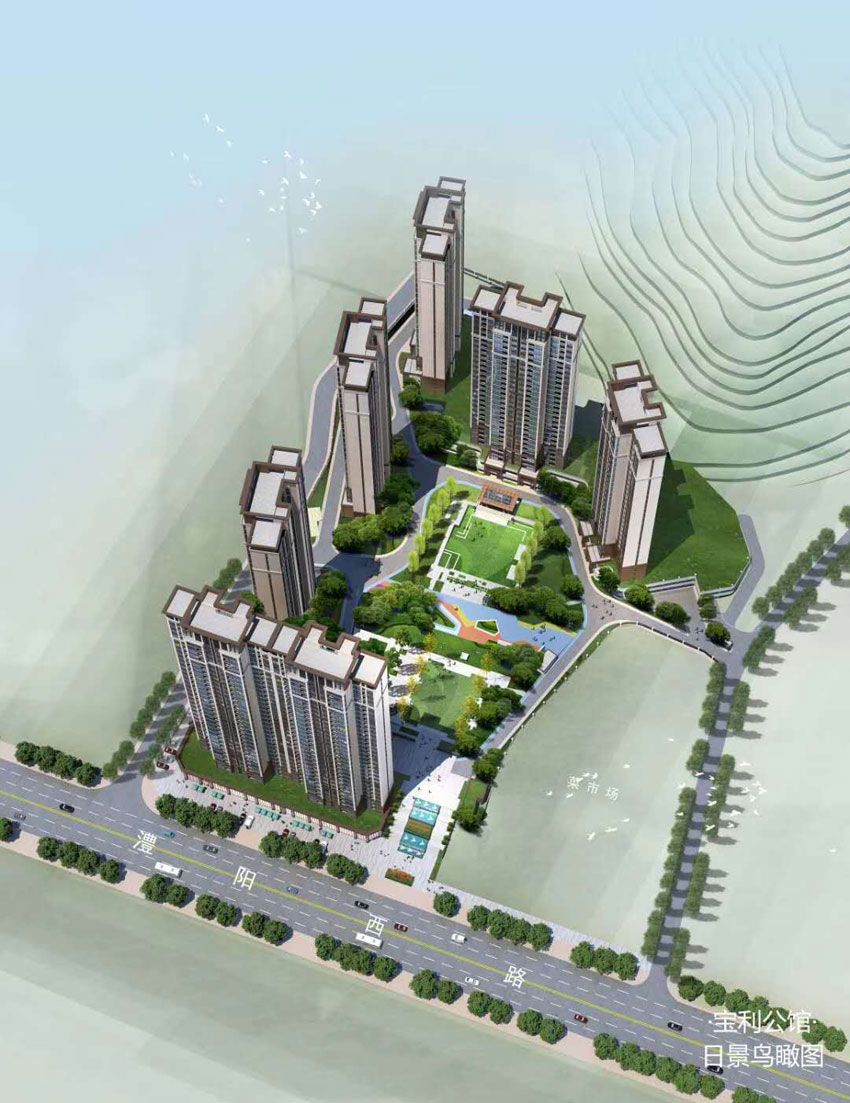 石门县宝利公馆项目位于石门县原宝川连杆厂，总占地面积30685.24㎡，总建筑面积124850㎡，容积率3.3，绿地率30%，停车位810个，规划总户数788户。