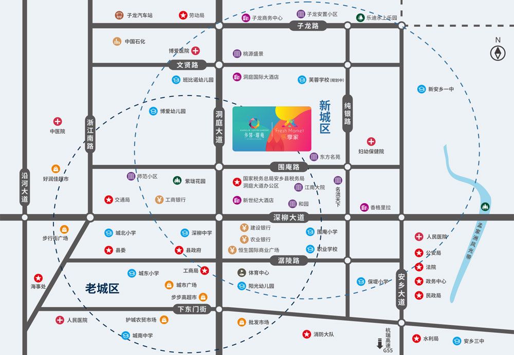 安乡乡邻璟苑楼盘怎么样？项目占地约22.28亩，容积率2.99，规划住宅325户，商铺及摊位161个；拥有近4000平米中心花园。出门即为公交车站，名校。
