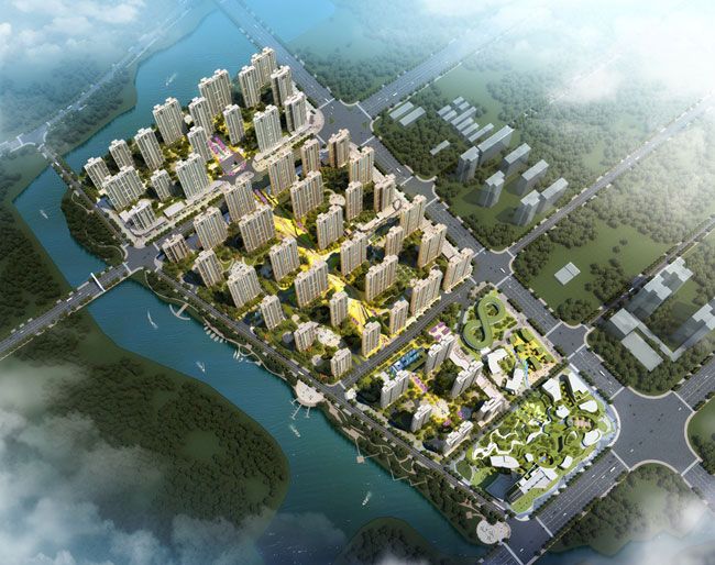 常德蓉国新赋项目规划总用地面积为322940㎡，总建筑面积为1072243.22㎡，地下室建筑面积209845.62㎡，建筑密度：23.2 0%，容积率2.6。