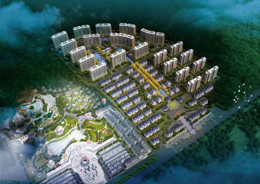 桃江紫金湾怎么样?项目用地面积200300㎡,其中住宅面积441207.56㎡,商业面积8625.57㎡,会所、幼儿园建筑面积2800㎡,项目由联排、双拼、独栋别墅、高层及商业街组成。