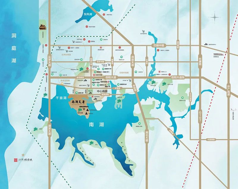 岳阳南湖天著怎么样?项目占地面积219352㎡,实际建筑面积519461.58㎡,容积率1.99,绿化率35%,规划户数1848户,车位数共3731。