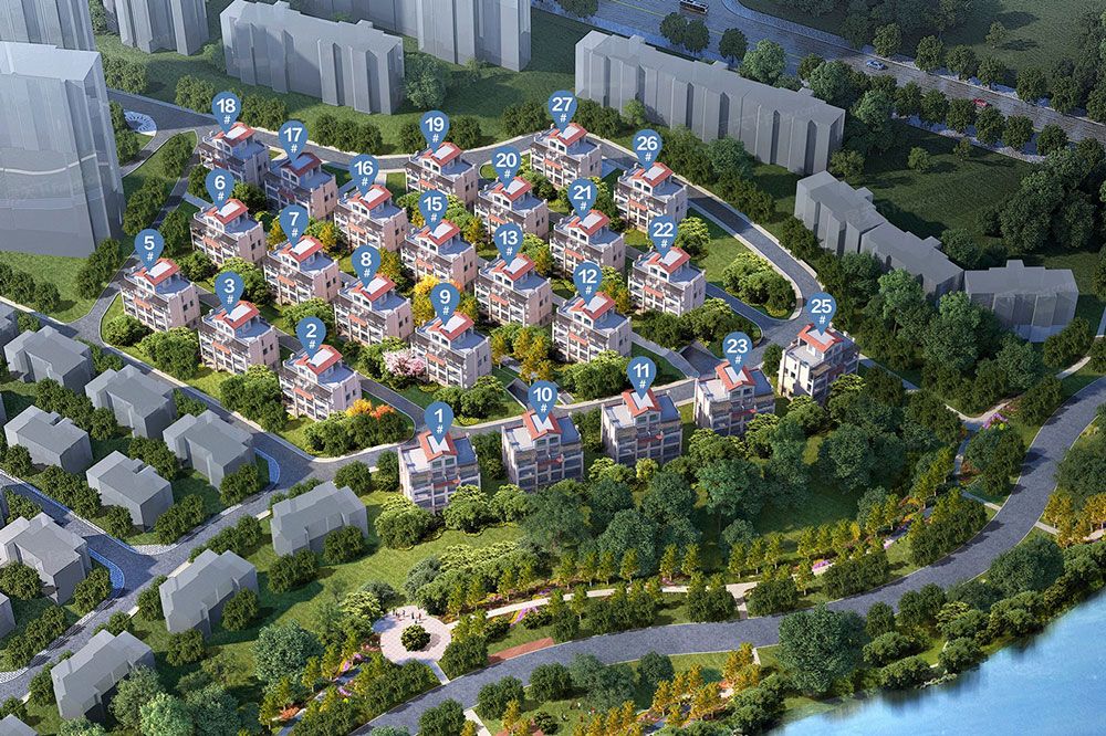 岳阳碧桂园阅湖湾别墅怎么样?项目总占地面积约26389㎡,实际建筑面积约23400㎡,楼栋总数24栋,小区规划住宅96户,目前在售4栋,为上下层叠墅。