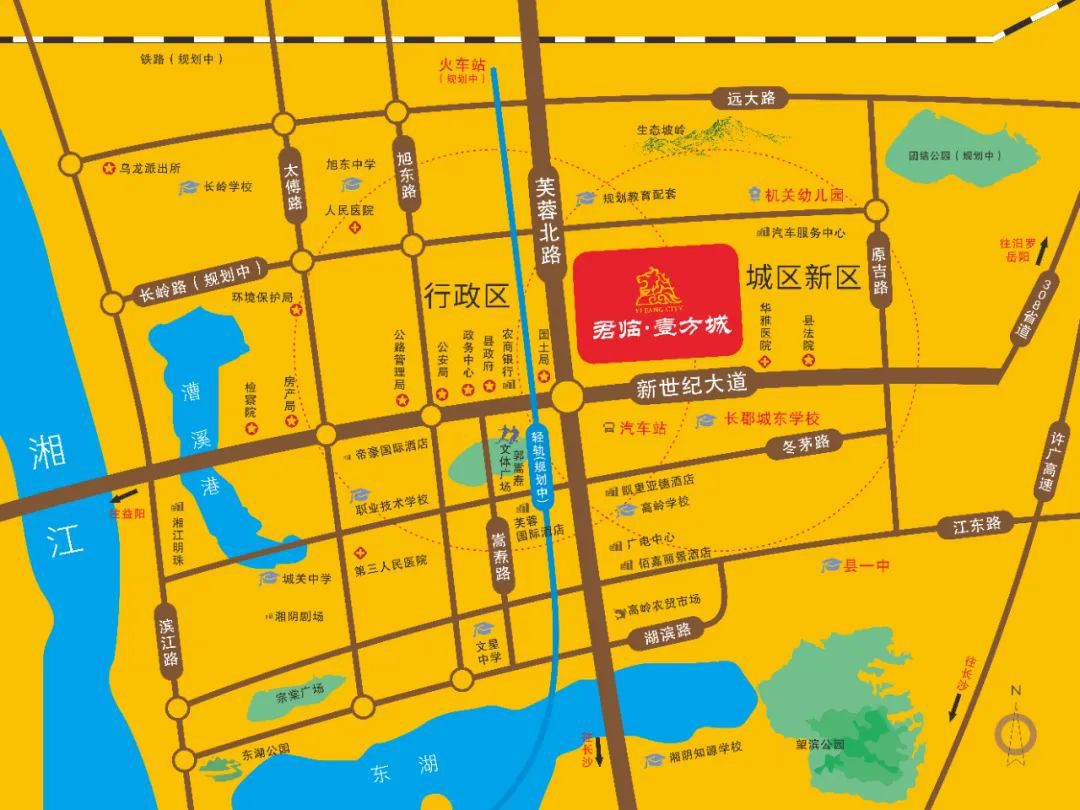 湘阴壹方城怎么样?项目总占地面积8026.23㎡,实际建筑面积约20万㎡,绿化率30%,容积率3.798,项目涵括10栋高层,位于芙蓉北路与新世纪大道交汇处。