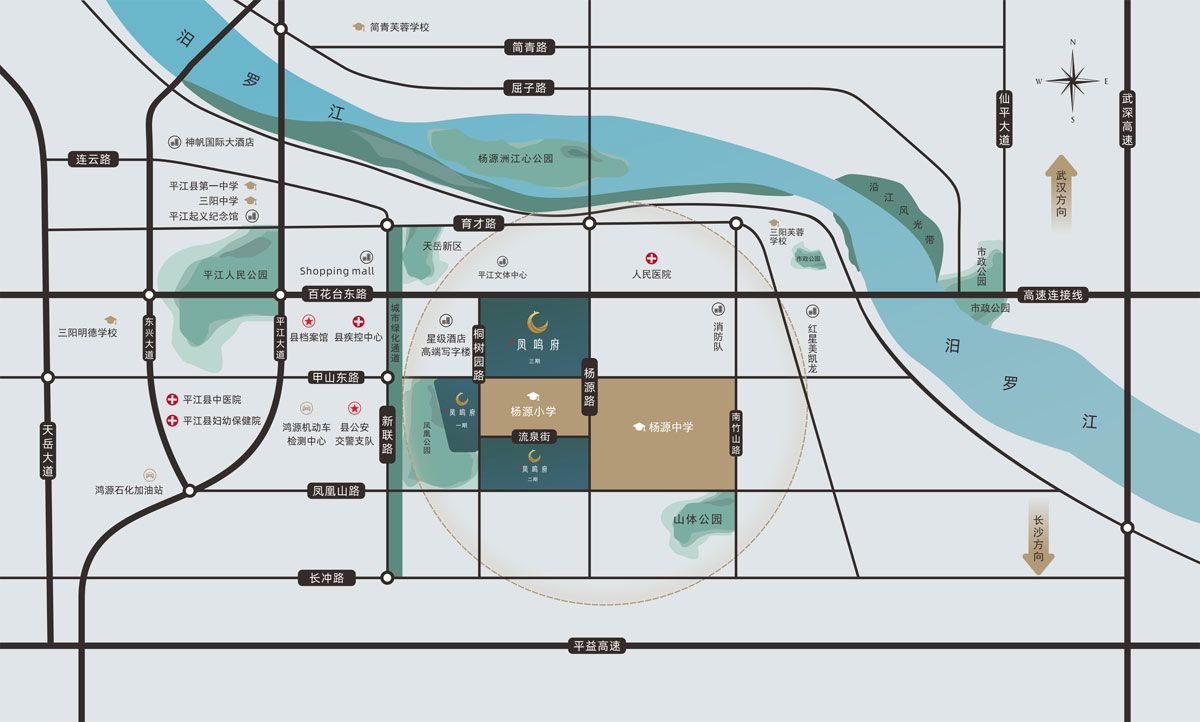 平江凤鸣府怎么样?项目将分三期开发,一期建筑面积55644㎡,占地面积22695㎡,容积率1.8、绿化率35%,小区规划住宅295户,停车位218个。
