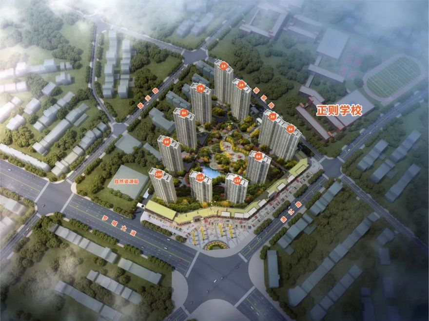 汨罗正则名郡好不好?项目总建筑面积175868.92㎡,规划建面约99-148㎡复式空中墅,小区规划住宅1012余户,涵盖11栋高层住宅及1万余方风情商业街。