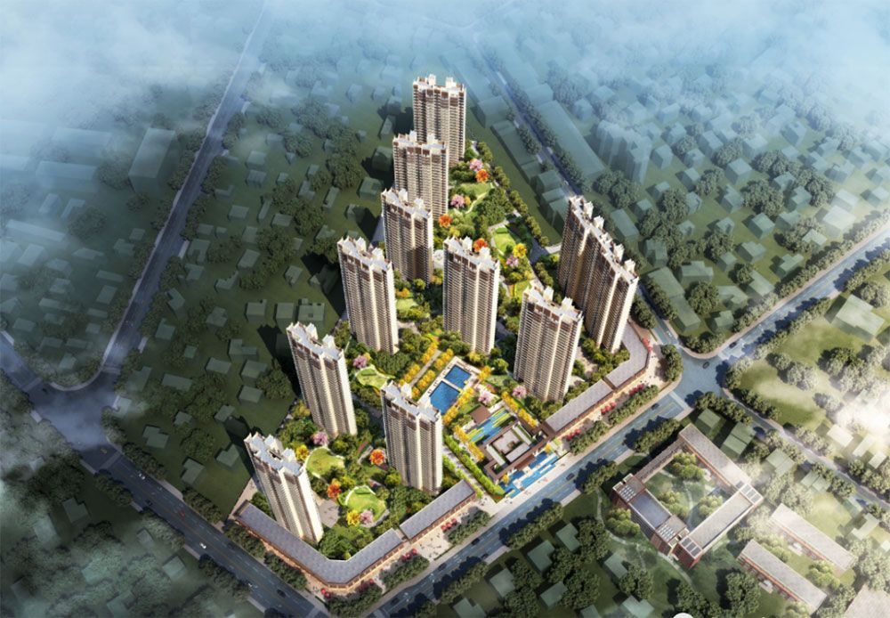 汨罗山湖海上城怎么样?项目位于汨罗市楚天路正则学校正对面,总占地面积约6.14万㎡,建筑面积约18.9万㎡,绿化率35%,总户数1340,总停车位1102个。