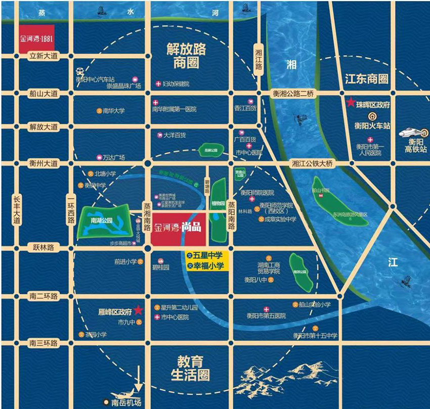 衡阳市金河湾尚品房子好不好?项目总占地面积约140亩，实际建筑面积约25万㎡，绿化率36.95%，楼栋总数17栋，小区规划户数约1400户。