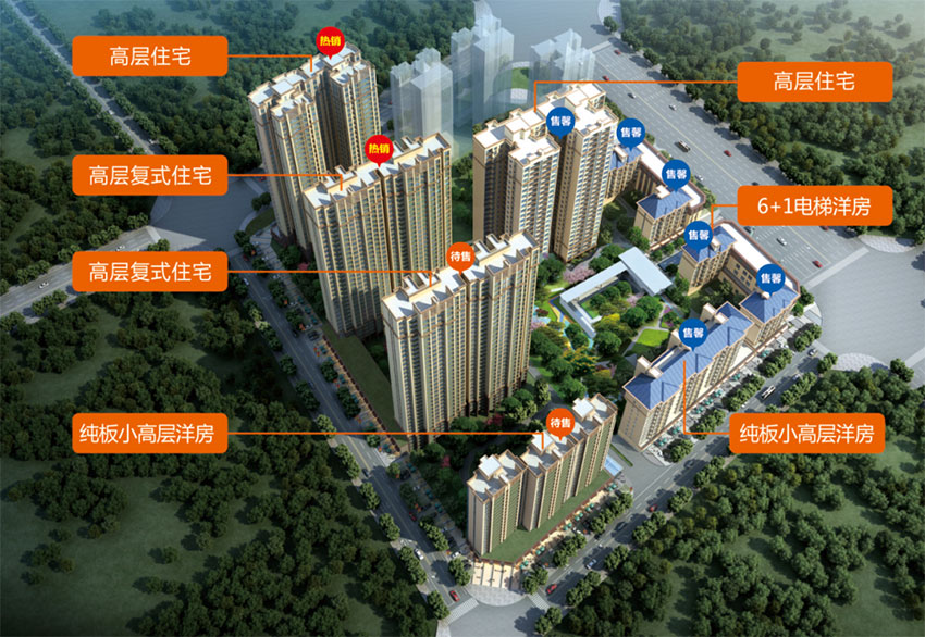 衡阳博达晴天悦房子怎么样?项目总建筑面积约20万方，一期由4栋板式结构的6+1层电梯花园洋房，二期由三栋两梯四户高层和一栋两梯两户板房小高层组成。