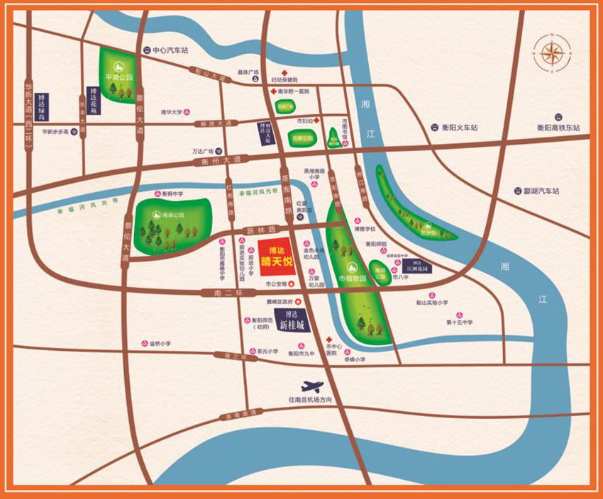 衡阳博达晴天悦房子怎么样?项目总建筑面积约20万方，一期由4栋板式结构的6+1层电梯花园洋房，二期由三栋两梯四户高层和一栋两梯两户板房小高层组成。