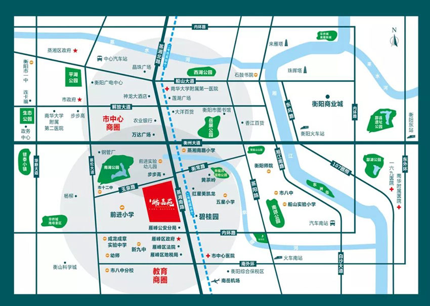 衡阳皓嘉苑房子怎么样?项目位于雁峰区蒸湘南路雁峰区政府隔壁，总占地面积17406㎡，由两栋纯板式高层和三栋纯板式电梯洋房组成，小区规划总户数307户。