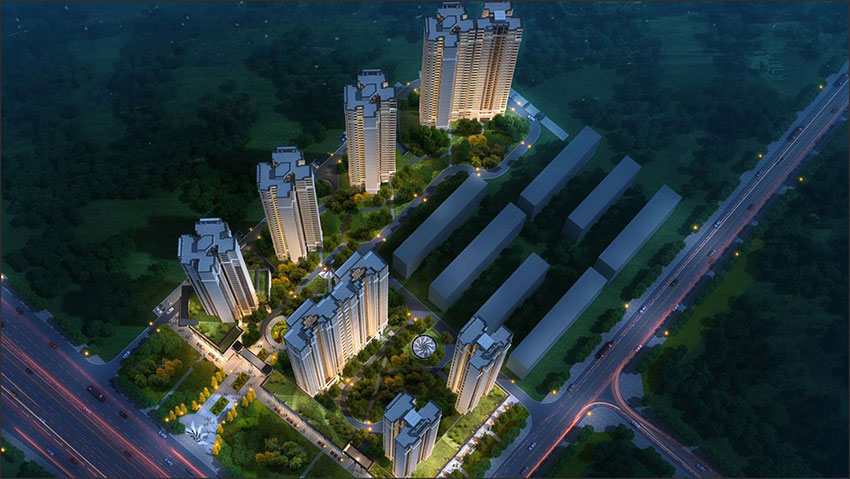 衡阳金钟武广新城怎么样?项目位于珠晖区东三环与雁城东路交汇处,总占地面积68206㎡,绿化率42%，小区楼栋总数为7栋，规划住宅总户数1372户。