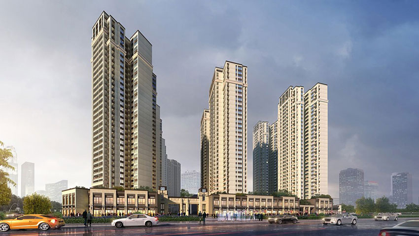 衡阳金钟武广新城怎么样?项目位于珠晖区东三环与雁城东路交汇处,总占地面积68206㎡,绿化率42%，小区楼栋总数为7栋，规划住宅总户数1372户。