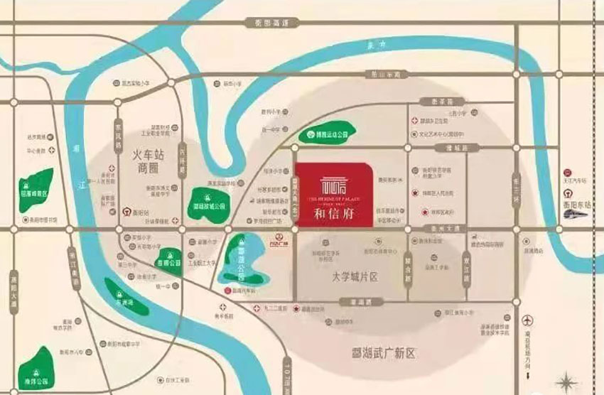 衡阳和信府怎么样?项目总占地约32亩，总建筑面积约5.4万㎡，小区规划户数323户，停车位328个，项目总体由2栋高层+4栋18层小高层组成。