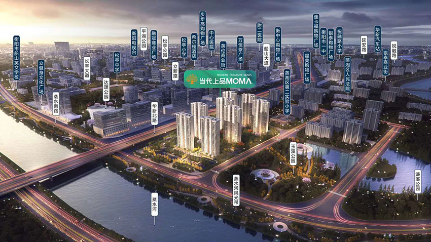 衡阳当代上品怎么样?项目总占地面积36330.76㎡，实际建筑面积156484.68㎡，小区规划楼栋总数8栋，规划总户数1053户，项目坐落蒸湘区华新大道与蒸水南路交汇处。