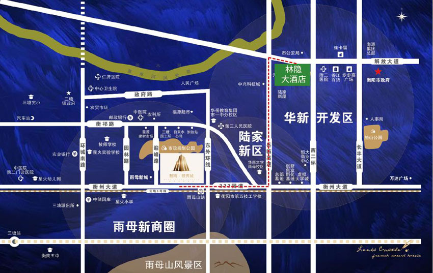 衡南县瀚海领秀城怎么样？项目总占地面积21900㎡，实际建筑面积77752.0㎡，容积率2.99 ，项目位于衡南县三塘镇南华大学雨母校区西侧280米，由开发商衡南三合房地产开发有限公司倾力打造。