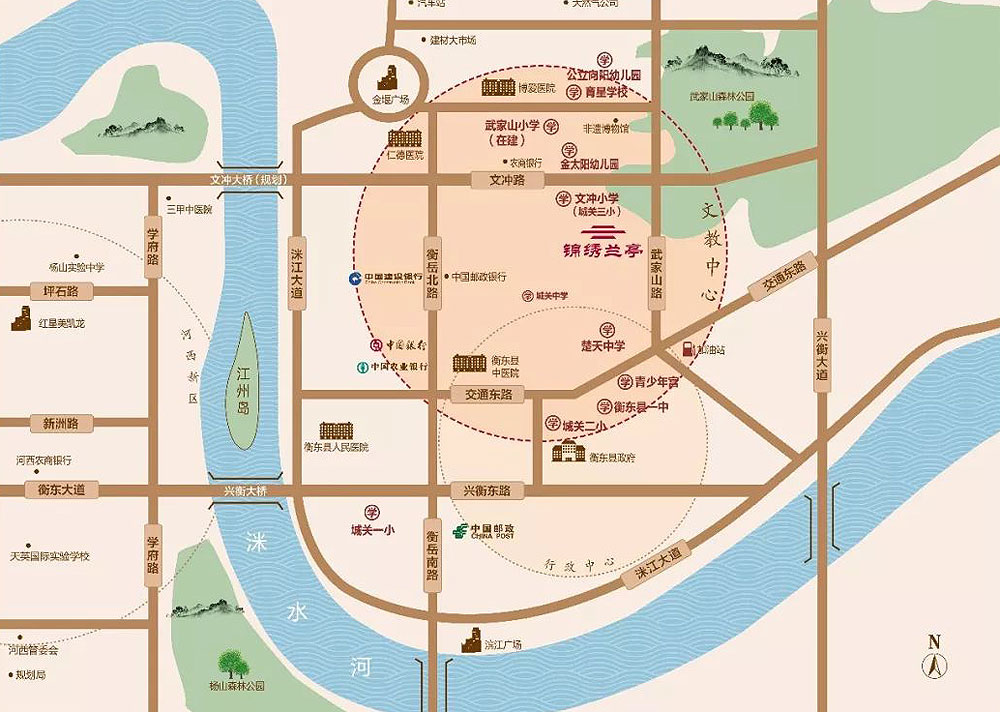 衡东锦绣兰亭怎么样？项目总占地面积39333㎡，实际建筑面积131842.0㎡，容积率3.5 ，绿化率31%，小区由开发商衡阳市福霖房地产开发有限公司倾力打造。