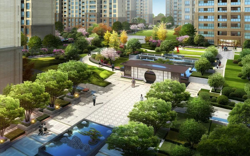 ​祁东县金鼎江山位于祁东县竹苑路与楚杰路交汇处，项目总占地面积123亩，绿化率达到38%，小区整体项目由7栋电梯高层，规划27栋低层住宅以及5栋电梯洋房三部分组成。