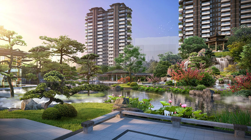 祁东县新水云轩桃花源二期位于祁东县高铁新区圣云大道与黄星路交汇处，项目总占地面积82亩，规划总套数702户，项目拥有约4万平米&ldquo;醉美桃源十八景&rdquo;的园林景观，开发商：祁东县水云轩房产开发有限公司。