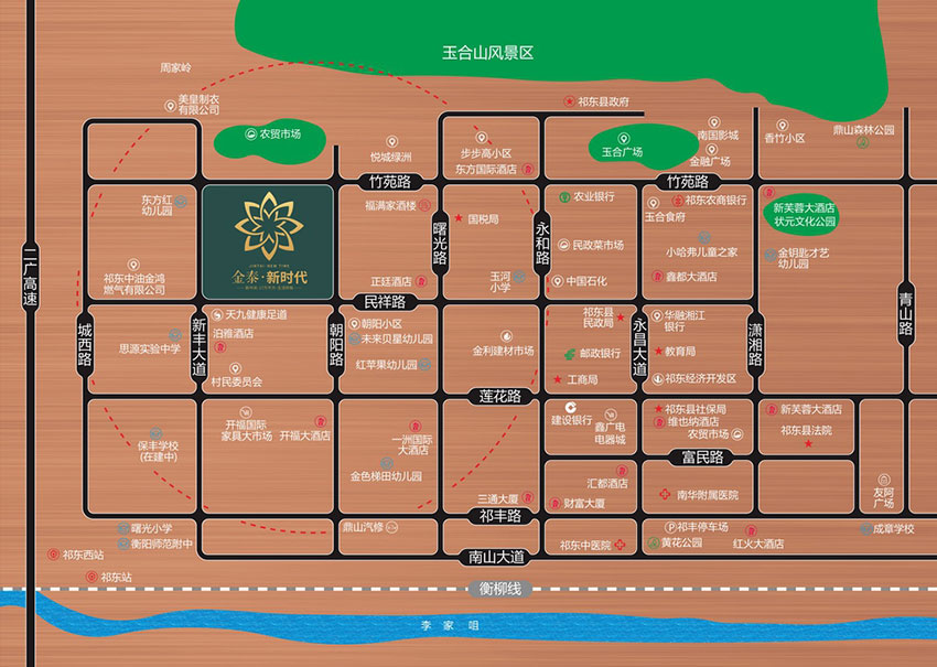 祁东县金泰新时代怎么样?项目位于祁东县竹苑路与朝阳路西南交汇处，项目总占地面积51亩，建筑面积16万㎡，小区规划总户数950户，开发商：衡阳金泰房地产开发有限公司。