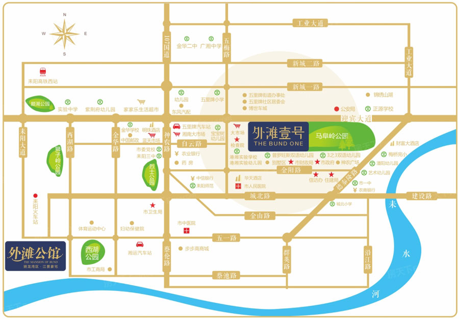 耒阳市外滩壹号怎么样?项目占地面积约50亩，实际建筑面积156758㎡，绿化率36%，项目由一栋二层商业，一层国际双语幼儿园，5栋32层、3栋30层，以及外围裙楼商业和地下车位组成，