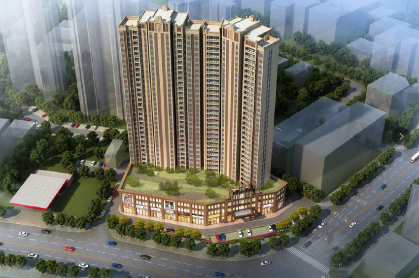 耒阳市碧水明珠位于耒阳市迎宾大道与德泰隆路交汇处，项目总建面积约4.5万方，由两栋为2栋高层住宅以及2万方商业配套组成，项目总规划户数为221户，车位数为320个。