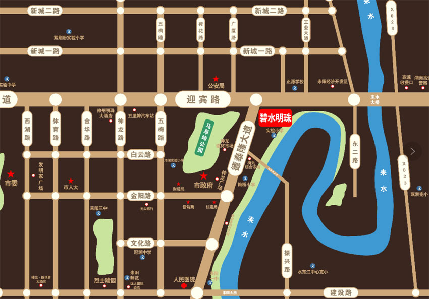 耒阳市碧水明珠位于耒阳市迎宾大道与德泰隆路交汇处，项目总建面积约4.5万方，由两栋为2栋高层住宅以及2万方商业配套组成，项目总规划户数为221户，车位数为320个。