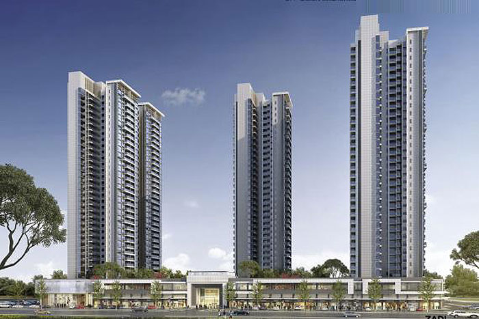 耒阳金色江湾位于耒阳市迎宾大道与东二路交汇处，项目占地面积约35亩，实际总建筑面积约9.2万方，由5栋高层及社区底商组成，开发商：耒阳合景房地产开发有限公司。