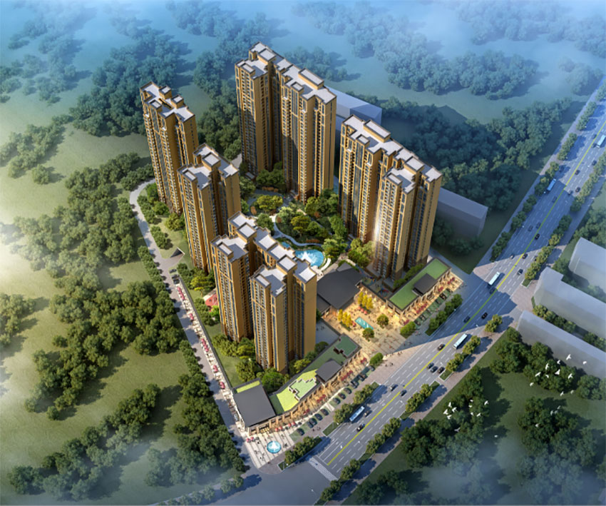 耒阳时代央著位于耒阳市迎宾大道与神农北路交汇处西北角，项目占地面积约3.6万㎡，实际的建筑面积约14万㎡，小区规划楼栋总数5栋，规划总户数1013户，停车位1079个。