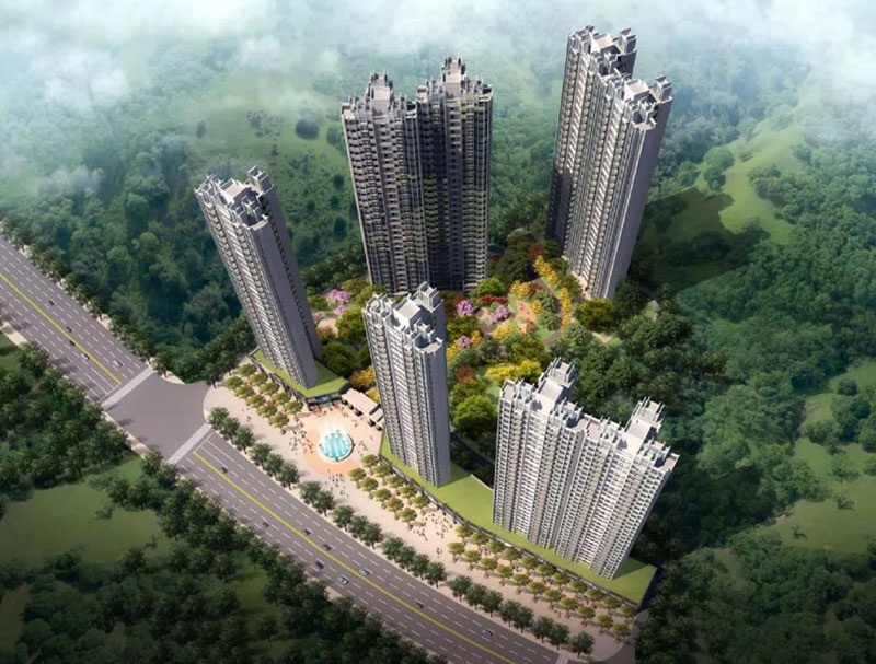 耒阳江城国际位于耒阳市迎宾大道与德泰隆路交汇处，总用地面积39.3亩，总建筑面积122640㎡，绿化率40%，开发商：耒阳市洪流房地产开发有限公司。