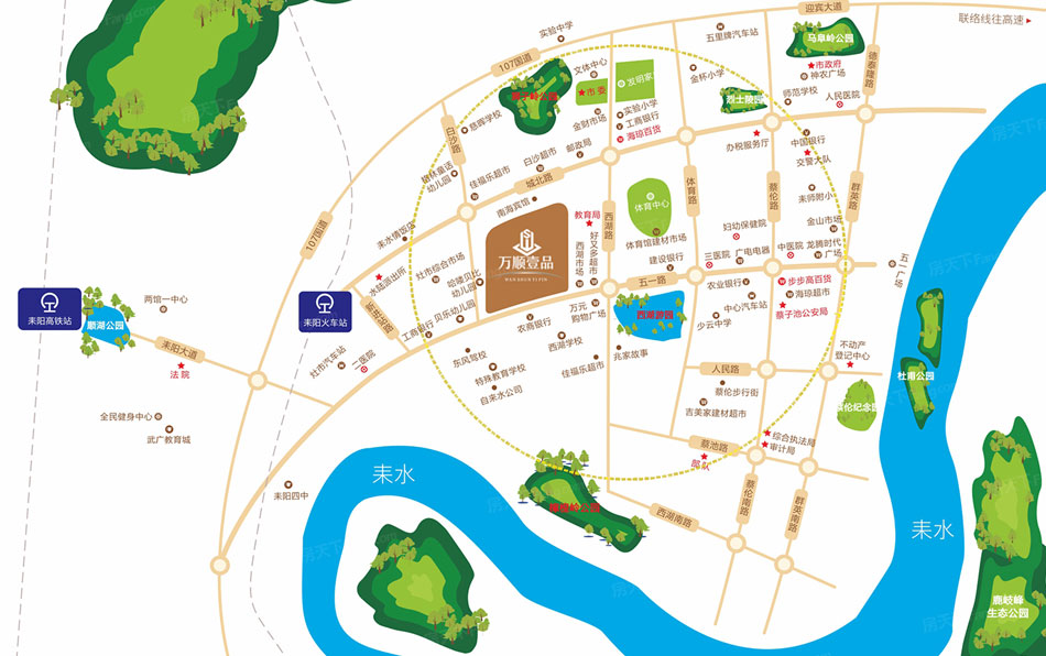 耒阳万顺壹品位于耒阳市五一中路153号（原140勘探队），项目总占地面积2.4万㎡，实际建筑面积约12万方，开发商：耒阳万顺房地产开发有限公司。