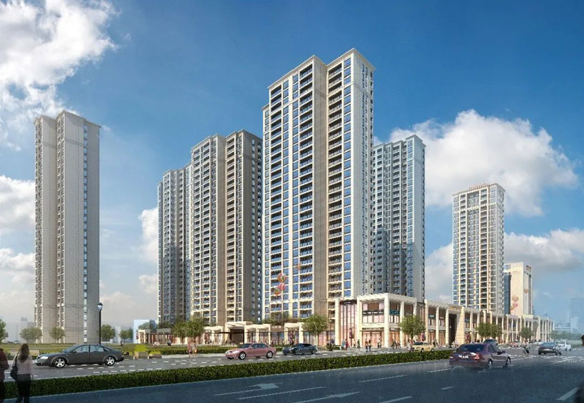 常宁东城首府位于常宁大道与泉峰东路交汇处，项目总占地面积约50亩，实际建筑面积约10万㎡，容积率3.2，项目由6栋高层和1栋小高层酒店组成，小区配有室外篮球场和羽毛球场，